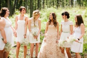 Short White Bridesmaid Dresses