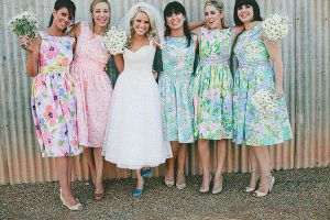 Vintage Floral Bridesmaid Dresses