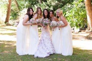 White Bridesmaid Dresses Long