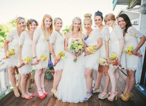 White Lace Bridesmaid Dress