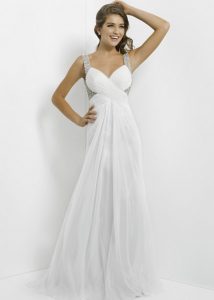 White Long Bridesmaid Dresses