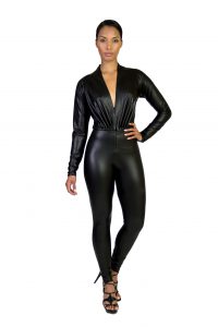 Black Leather Jumpsuit