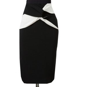 Black and White Pencil Skirt