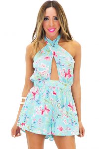 Floral Halter Romper