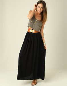 Long Black Maxi Skirt