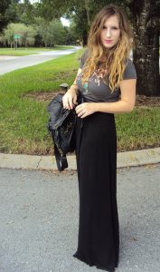 Long Black Maxi Skirt Outfits