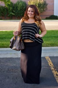 Long Black Maxi Skirt Plus Size