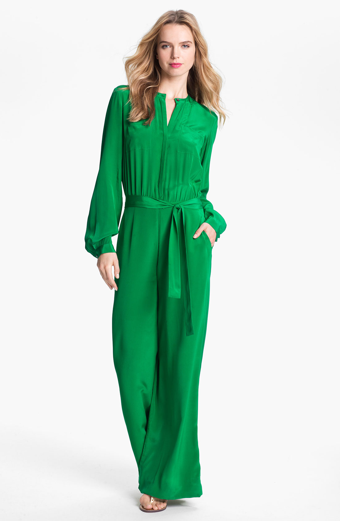 Green Jumpsuit | DressedUpGirl.com
