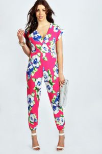 Plus Size Floral Jumpsuit