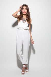 White Romper Pants