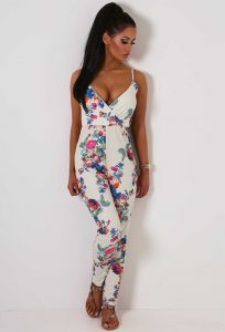 Womens Floral Jumpsuit