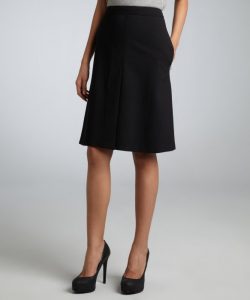 A Line Black Skirt