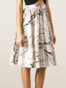 A Line Floral Skirt