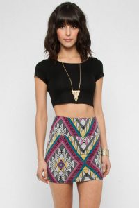 Aztec Print Skirt