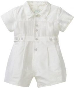 Baby Boy White Romper