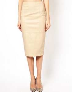 Beige Pencil Skirt