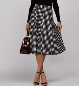 Black Gingham Skirt