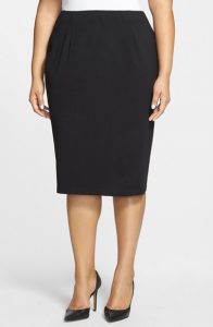 Black Knit Pencil Skirt