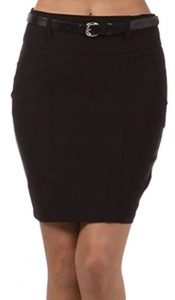 Black Pencil Skirt Short