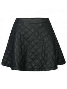 Black Quilted Skirt