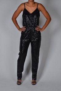 Black Sequin Jumpsuit