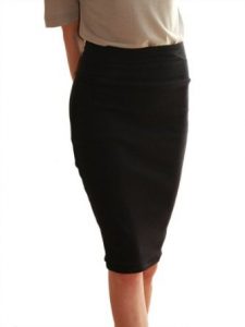 Black Stretch Pencil Skirt