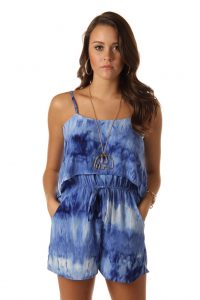 Blue Tie Dye Romper