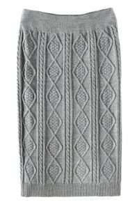 Cable Knit Pencil Skirt