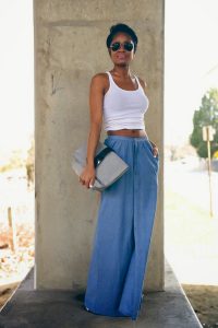 Chambray Maxi Skirt