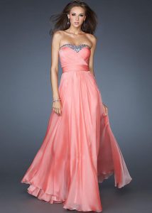 Coral Evening Gown