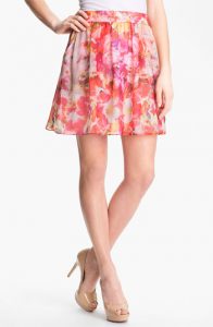 Floral A Line Skirt