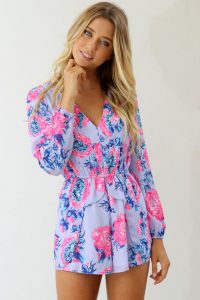 Floral Romper Long Sleeve