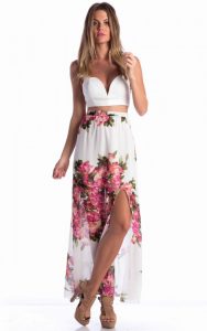 Flower Maxi Skirt