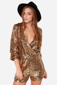 Gold Sequin Romper