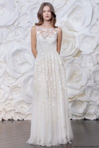 Illusion Neckline Wedding Gown