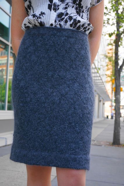 Knit Pencil Skirt | DressedUpGirl.com