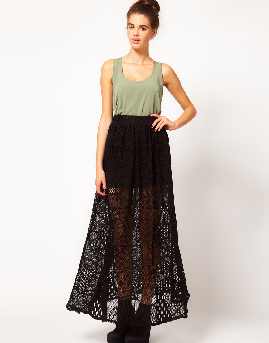 Long Lace Skirt | DressedUpGirl.com