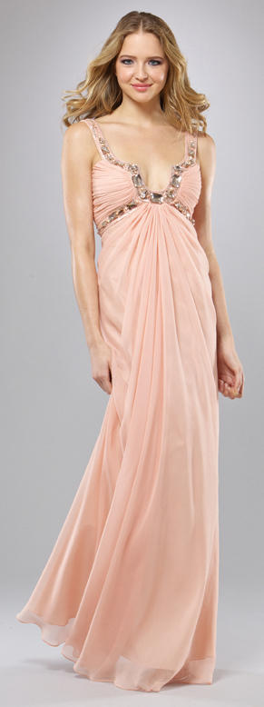 gown for 18th birthday peach