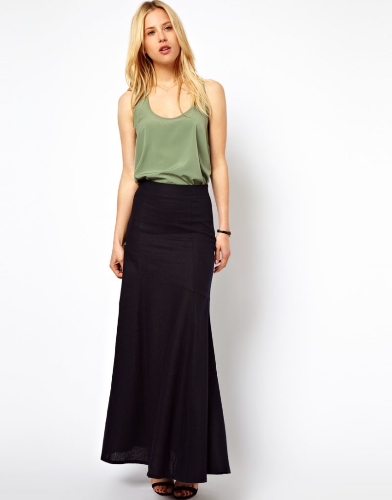 Linen Skirt | DressedUpGirl.com