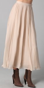 Long Beige Skirt