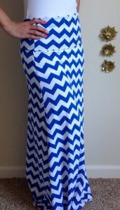 Long Chevron Skirt