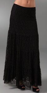 Long Lace Black Skirt