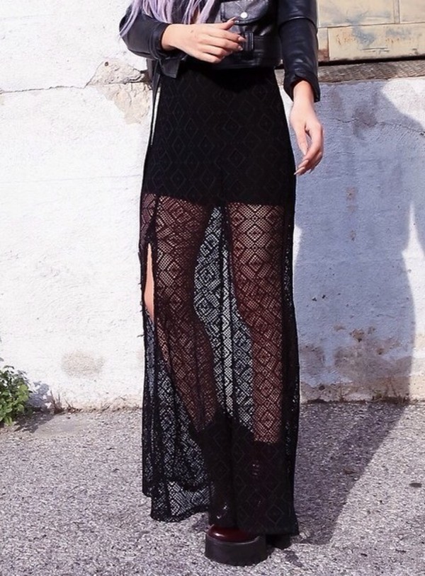 Long Lace Skirt | DressedUpGirl.com