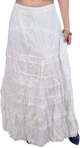 Long Lace White Skirt