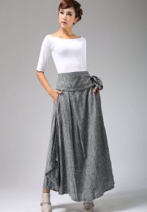 Long Linen Skirt
