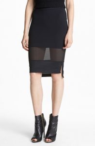 Mesh Pencil Skirt