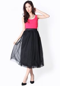 Mesh Skirt Black