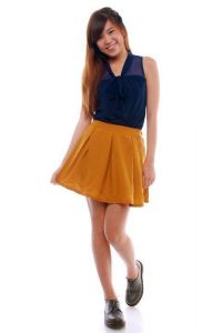 Mustard Skater Skirt