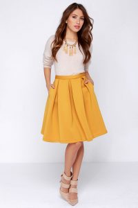 Mustard Yellow Skirt