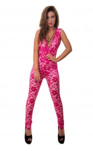 Pink Lace Jumpsuit